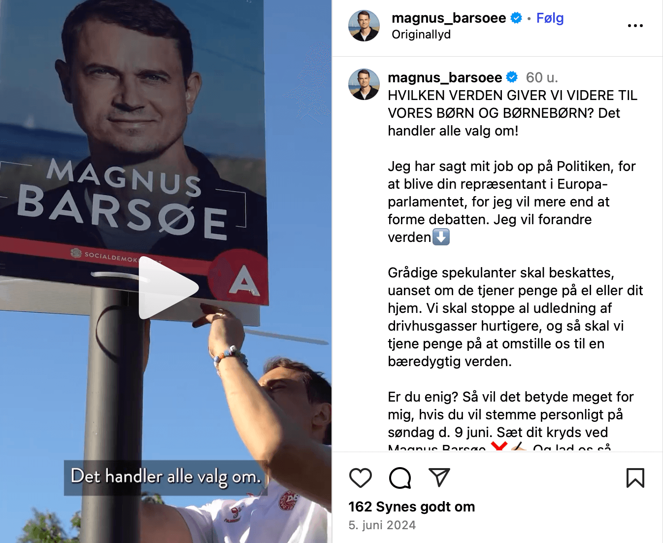 Magnus Barsøe campaign